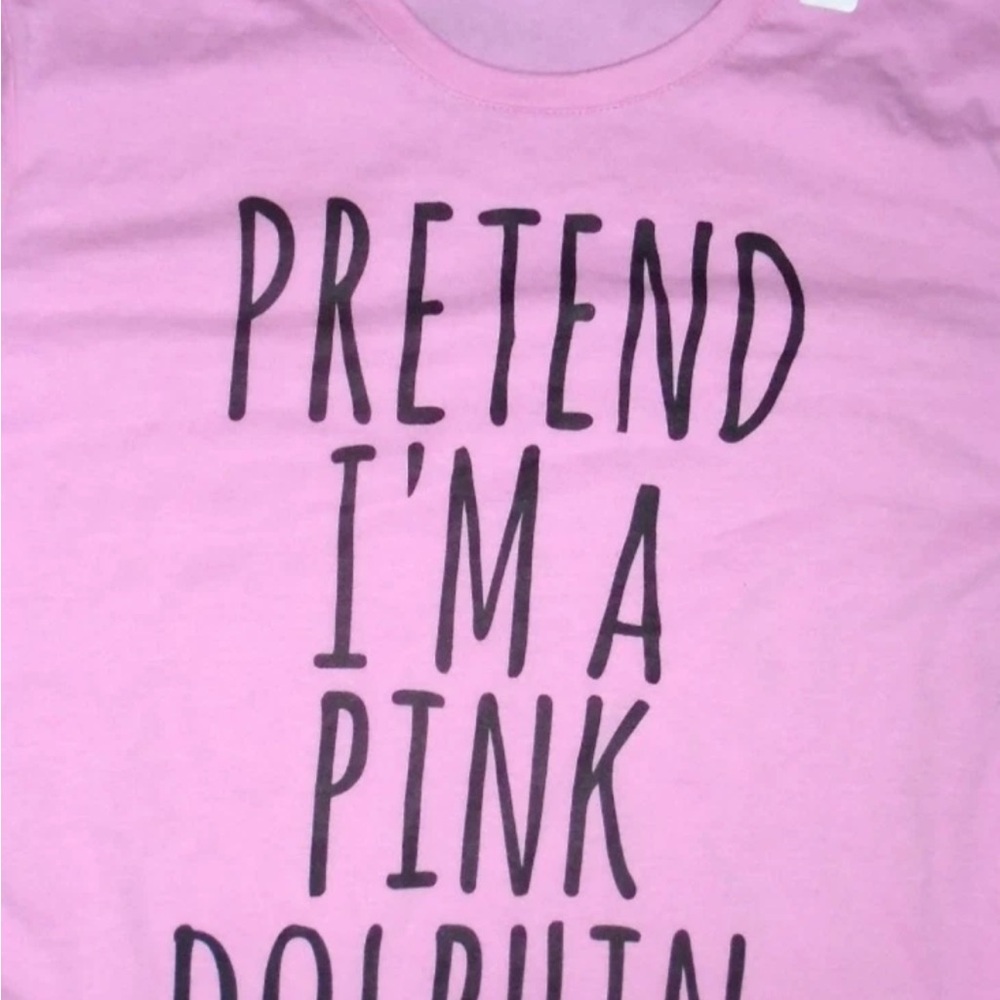 Port and Company‎ Pink Dolphin Graphic Tee - Short Sleeve NWT - Picture 4 of 4